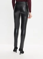 Vegan Leather Slim Leg Pants