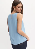 Sleeveless Crepe Blouse