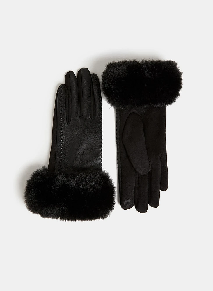 Vegan Leather Gloves