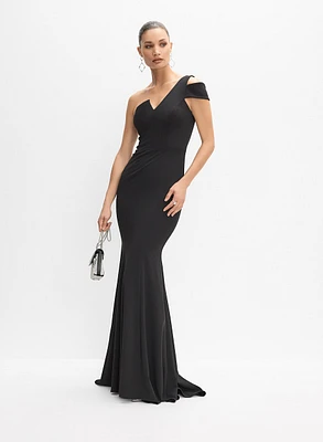 Asymmetric One-Shoulder Gown