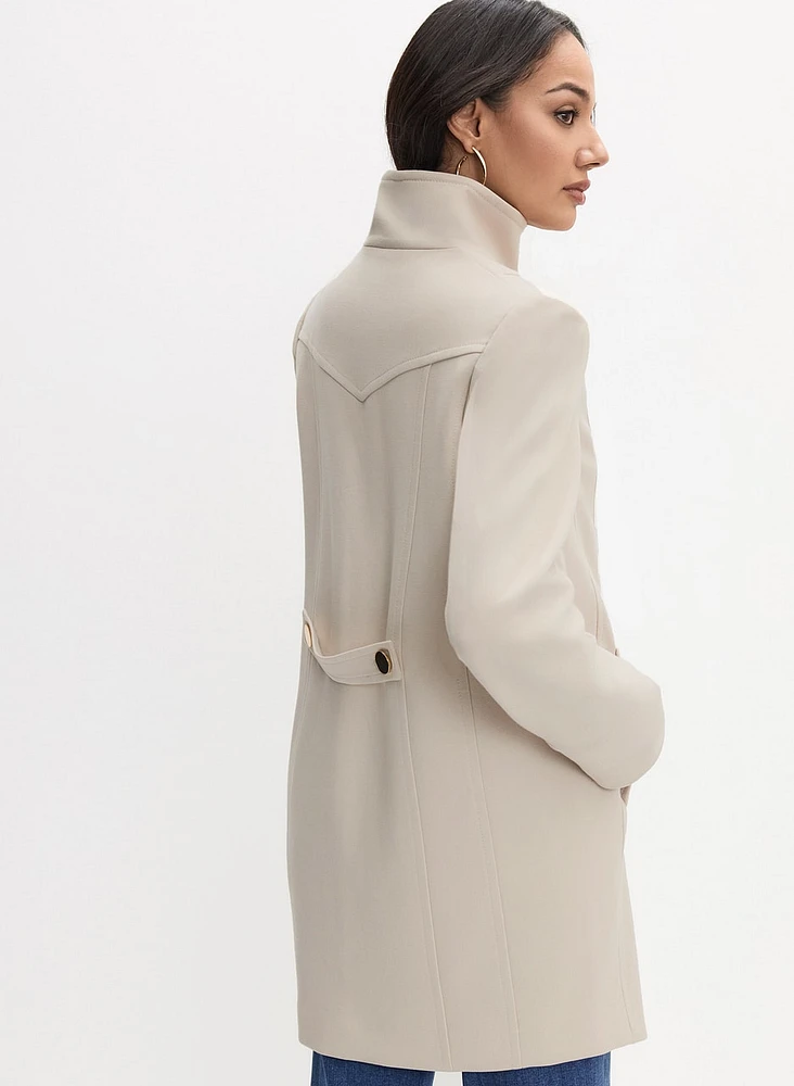 Button Tricotine Coat