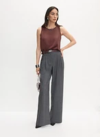 Pleated Wide-Leg Pants