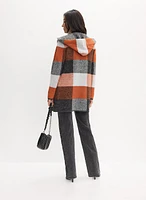 Joseph Ribkoff - Plaid Print Hooded Coatigan