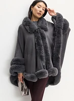 Faux Fur Poncho