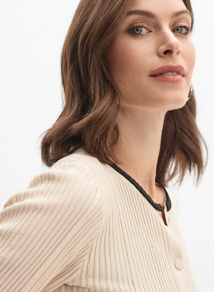 Rib Knit Cardigan