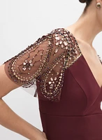 Robe ajustée en chiffon