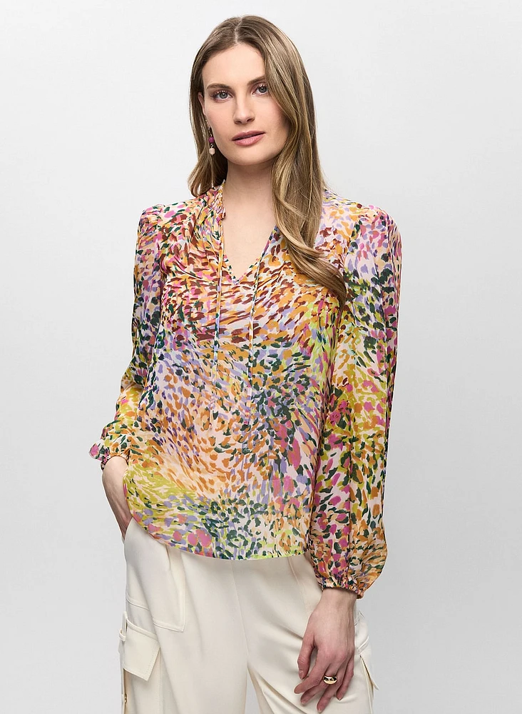 Blouse à motif abstrait