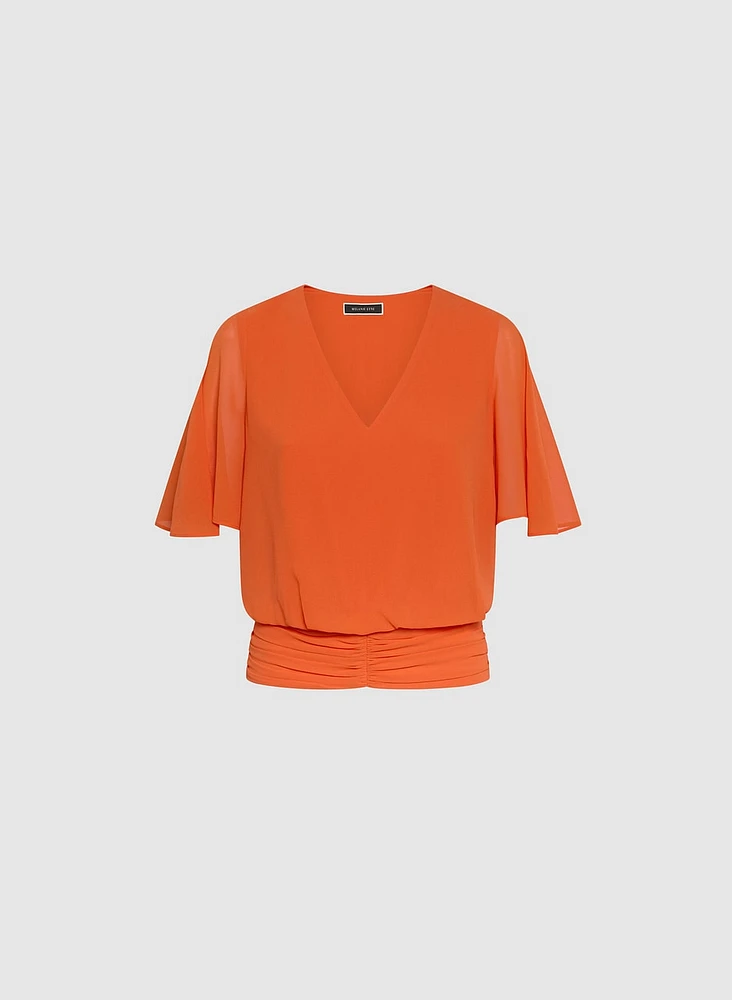 Blouse à manches évasées