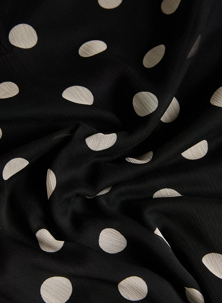 Blouse à motif pois