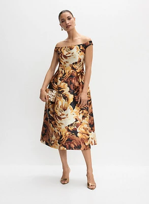 Floral Off-the-Shoulder Dress