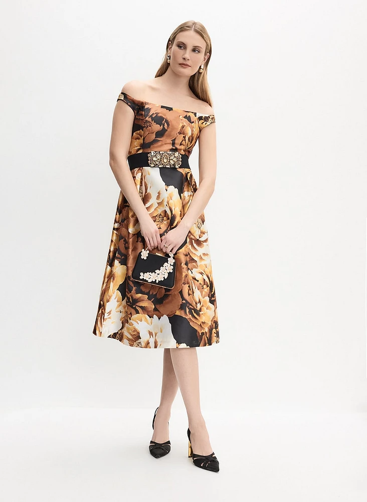 Floral Off-the-Shoulder Dress