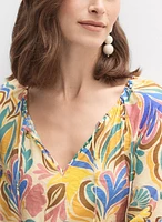 Abstract Floral Blouse