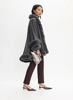 Faux Fur Poncho