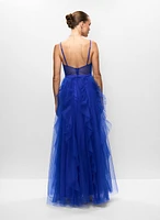 Ruffle Skirt Corset-Style Gown