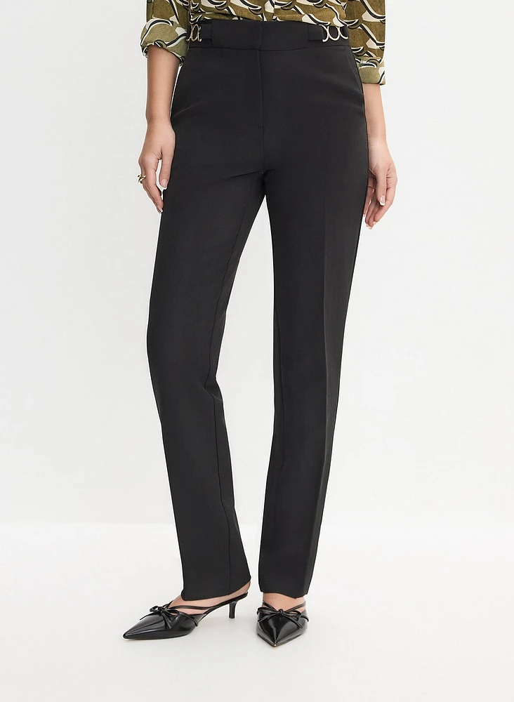 Lauren Ring Insert Straight-Leg Pants