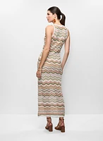 Zigzag Knit Maxi Dress