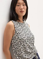 Abstract Animal Print Top