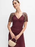 Robe ajustée en chiffon