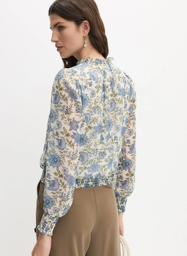 Blouse à motif floral