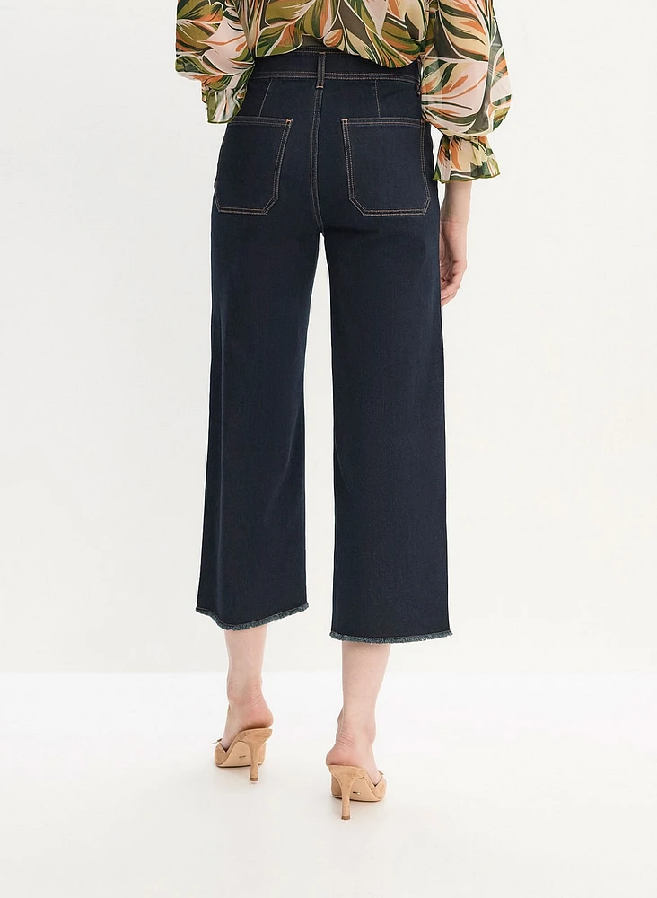 Wide Leg Culotte Jeans