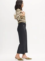 Pantalon gaucho à poches appliquées