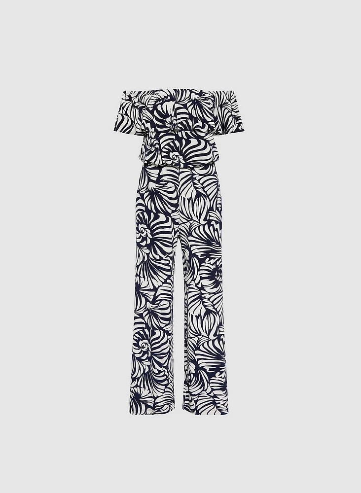 Palm Print Jumpsuit