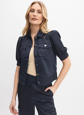 Veste à manches bouffantes