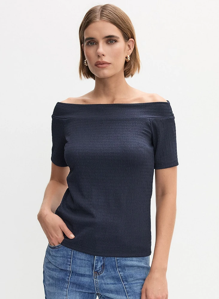 Off-The-Shoulder Knit Top