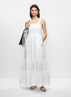 Robe maxi à jupe étagée