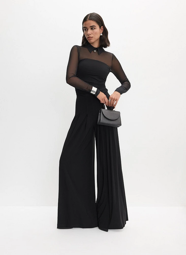 Joseph Ribkoff - Dart Waist Wide-Leg Pants