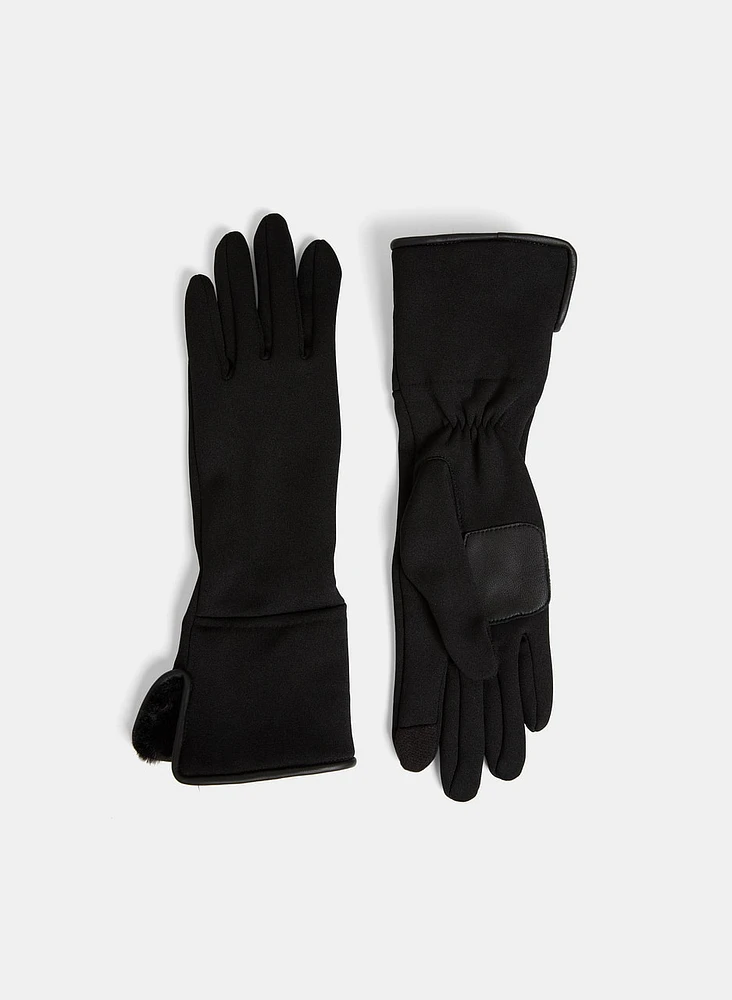 Gants à poignets en fausse fourrure