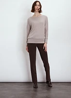 Dolman Sleeve Rib Knit Top