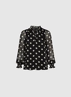 Polka Dot Print Blouse