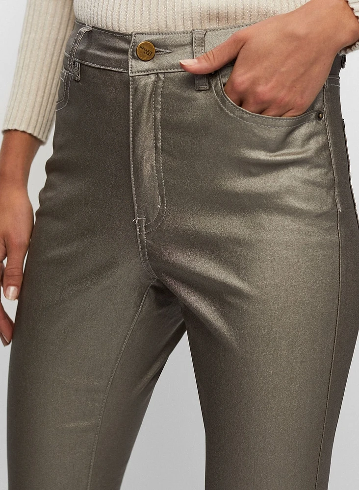 Slim Leg Coated Jeans