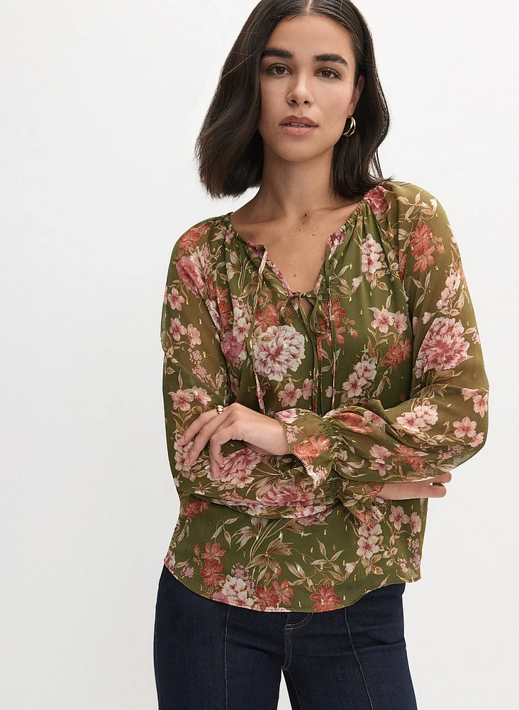 Floral Chiffon Blouse