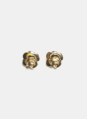 Rosette Button Earrings