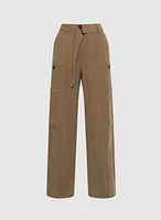 Wide-Leg Utility Pants