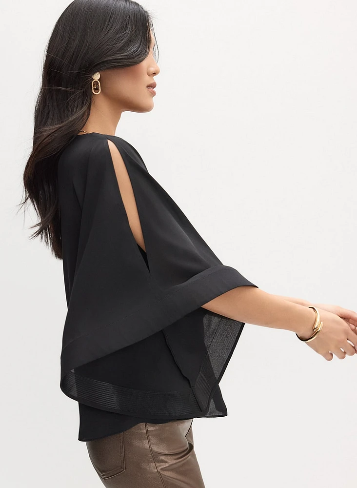 Joseph Ribkoff - Split Cape Sleeve Blouse