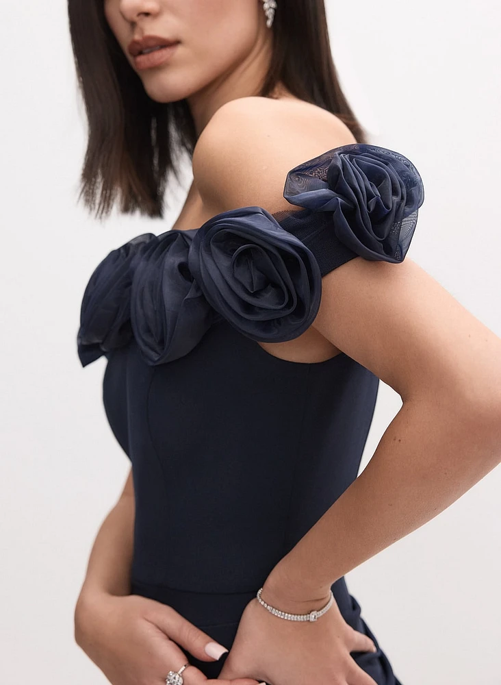 Rosette Detail Dress