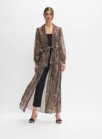 Crepe Jumpsuit & Leopard Jacket