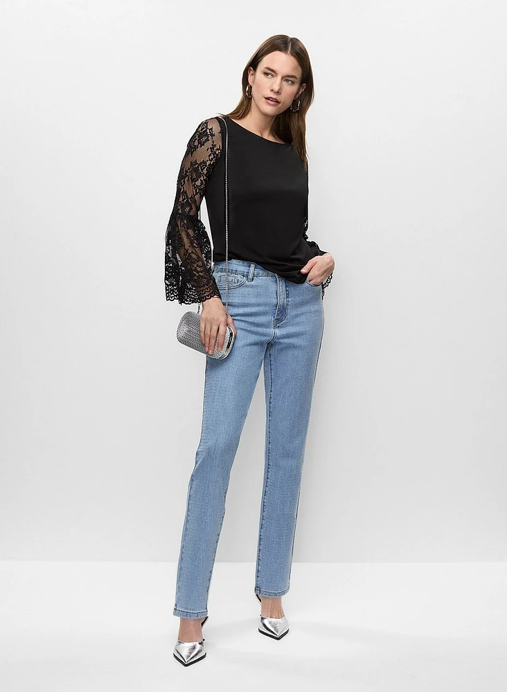 Lace Sleeve Top