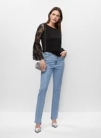 Lace Sleeve Top