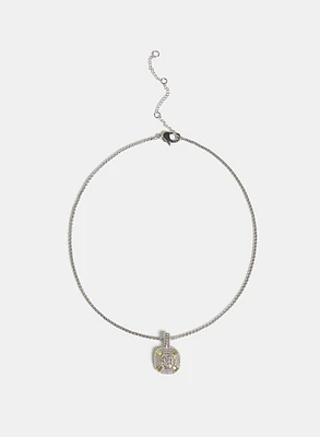 Collier à pendentif carré