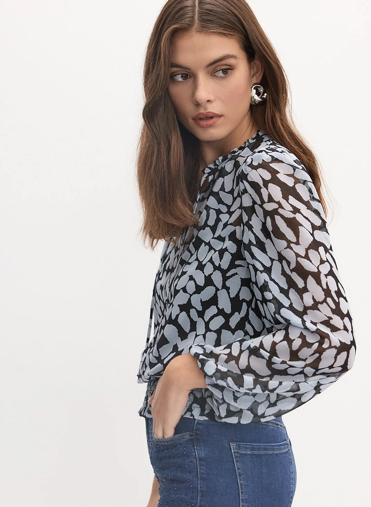 Printed Chiffon Blouse