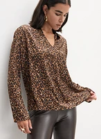 Joseph Ribkoff - Satin Leopard Print Blouse