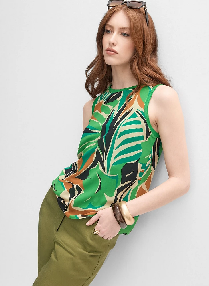 Blouse à motif feuilles
