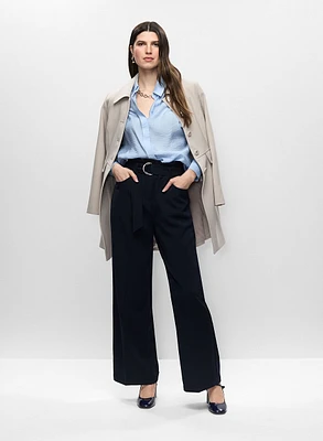 Trench avec poche et pantalon à jambe large