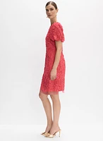 3D Floral Overlay Dress