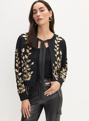 Rhinestone Detail Cardigan