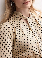 Polka Dot Tie-Neck Top